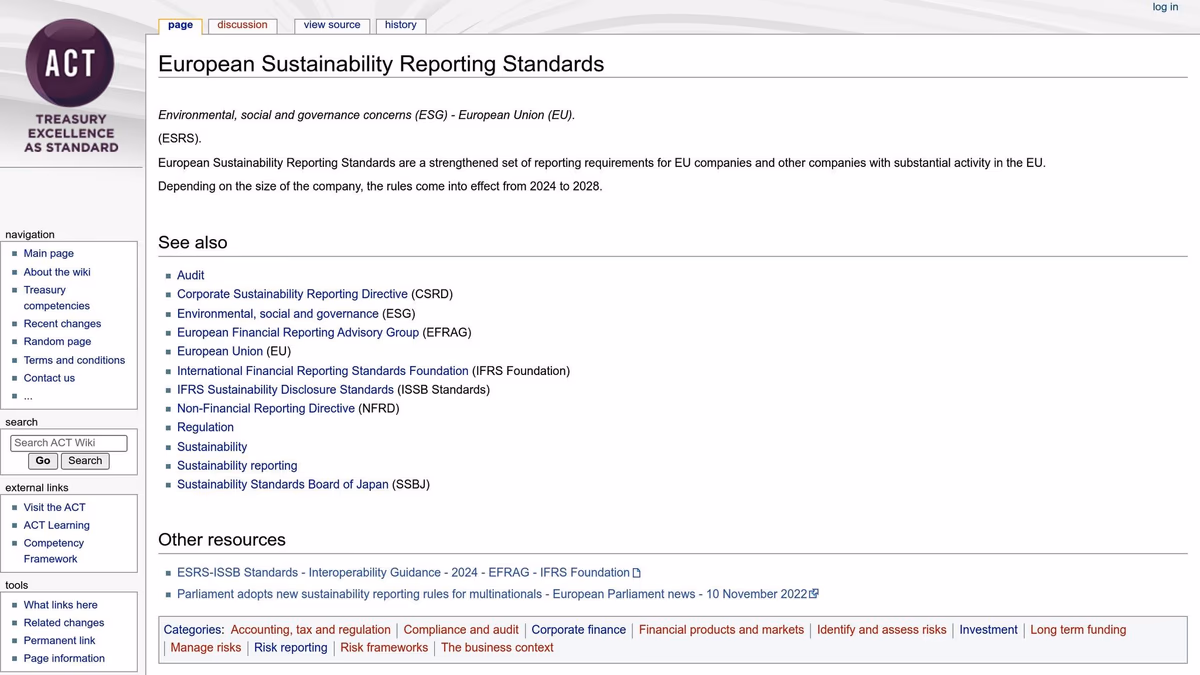 European Sustainability Reporting Standards