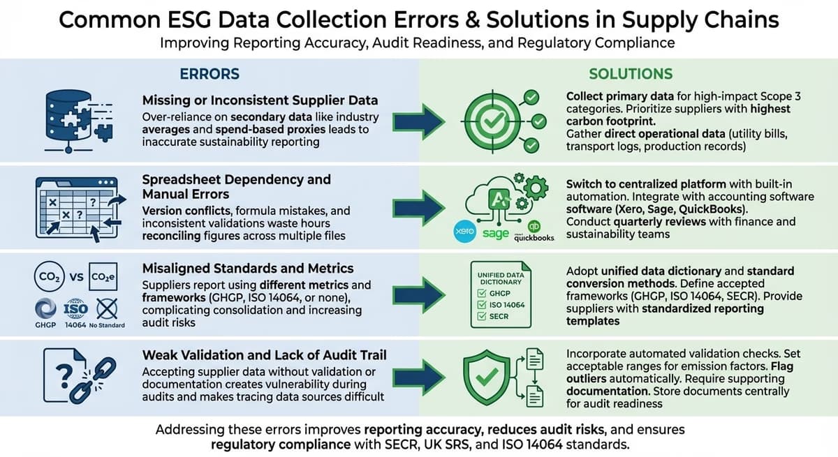4 Common ESG Data Collection Errors and Solutions for Supply Chains