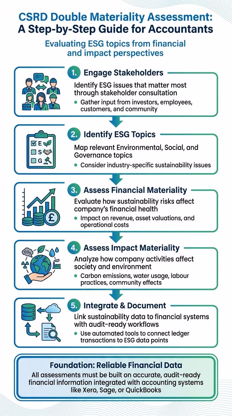 How to Conduct a CSRD Double Materiality Assessment: 5-Step Process for Accountants