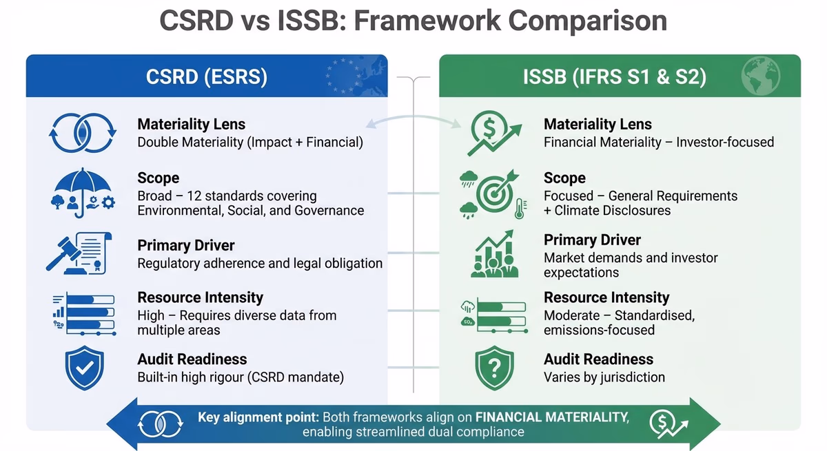 CSRD vs ISSB: Key Differences in ESG Reporting Frameworks