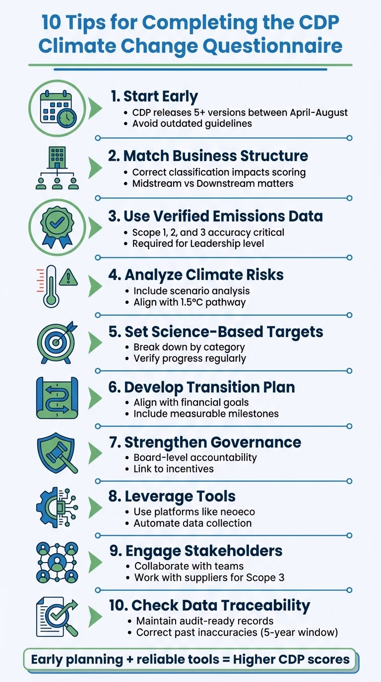 10 Essential Tips for Completing the CDP Climate Change Questionnaire